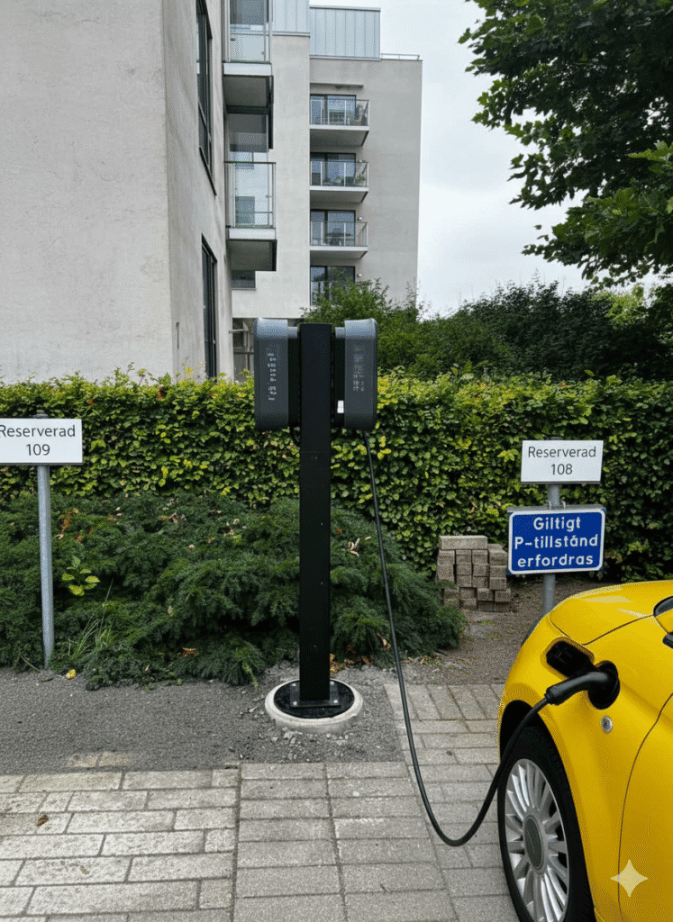 Elbilsladdning installerad av elektriker i Höganäs